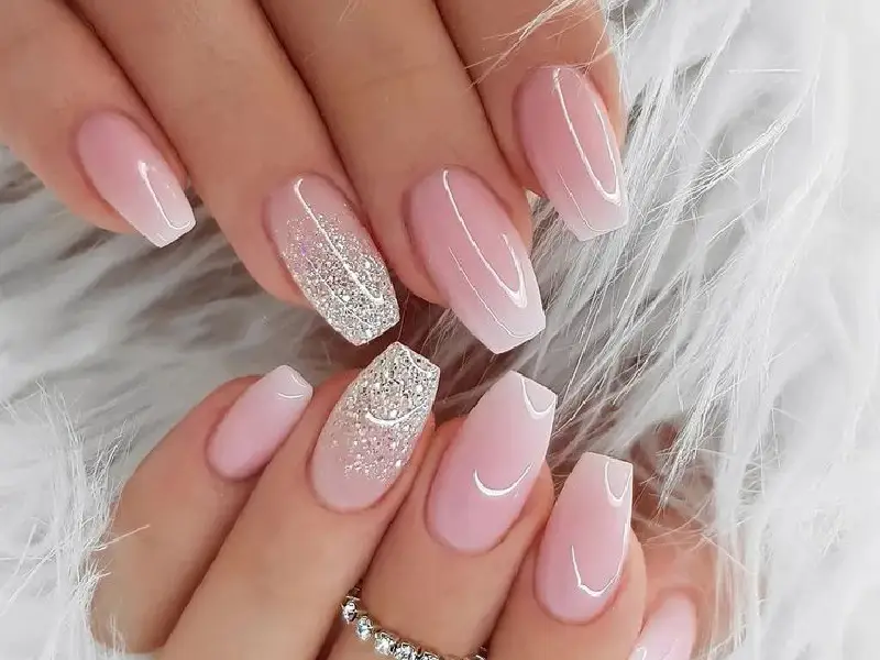 Nail Extension Designs of Glitter Nails