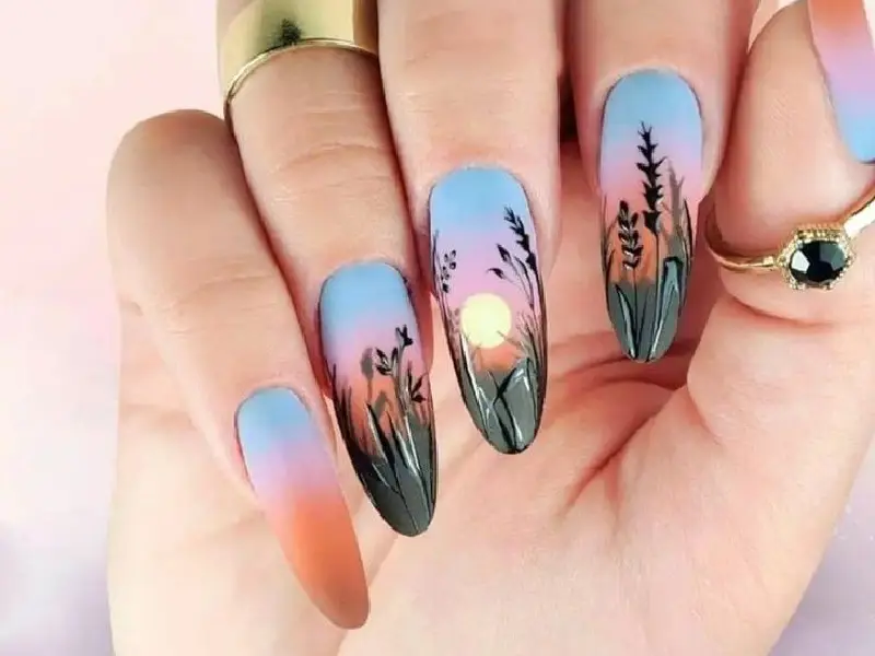 Nail Extension Designs of Abstract Art Nails