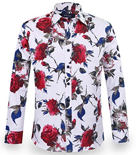 299 Rs Only Flower Style Casual Men Shirt Long Sleeve TheSparkShop.in